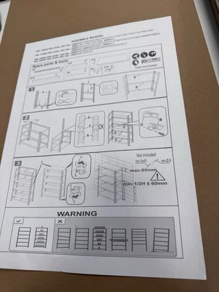 Estantería Metálica 180cm Madera