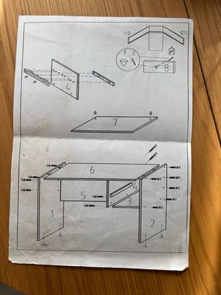 Mesa escritorio con cajón + bandeja teclado