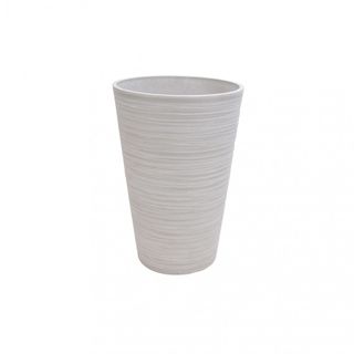 Vaso Conico in Fibra Sintetica Bianco 60cm Design