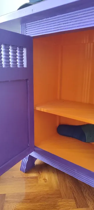 Mueble Taquillón Madera Morado 78x130x36