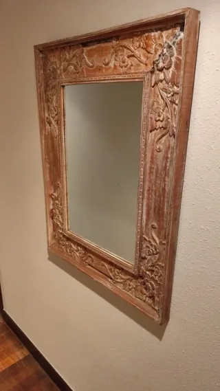 Espejo Vintage Madera Tallada