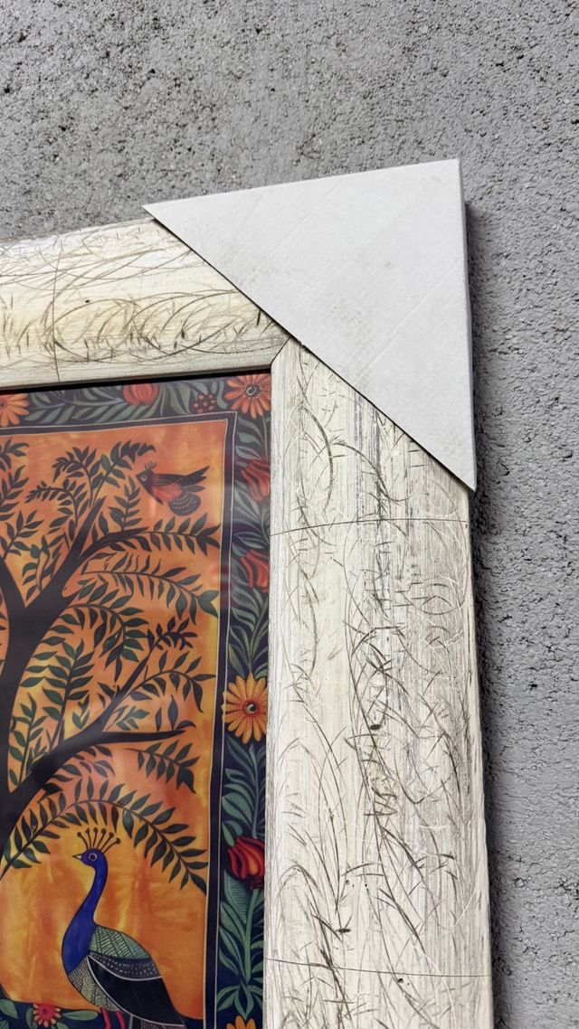 Cuadro decoración árbol vida pavos reales