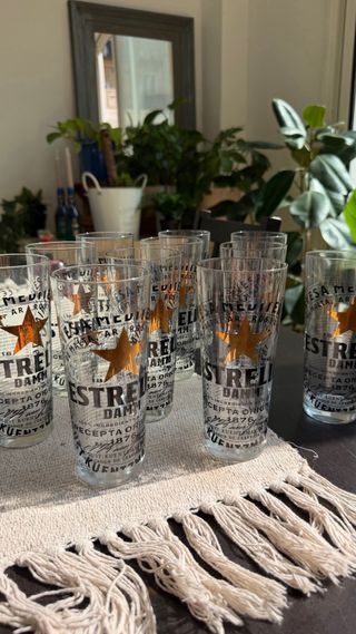 Juego 11 Vasos Cerveza Estrella Damm