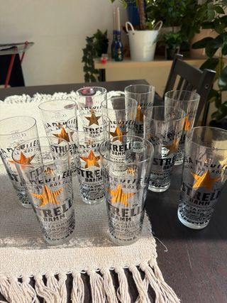 Juego 11 Vasos Cerveza Estrella Damm