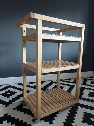 Carrito IKEA RÅGRUND Bambú - 3 Estantes con Ruedas