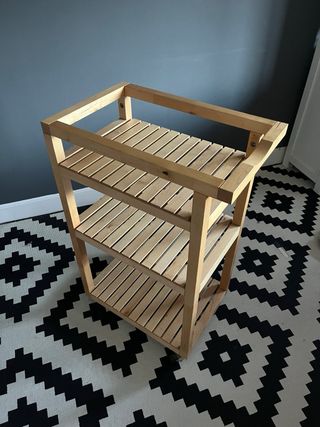 Carrito IKEA RÅGRUND Bambú - 3 Estantes con Ruedas