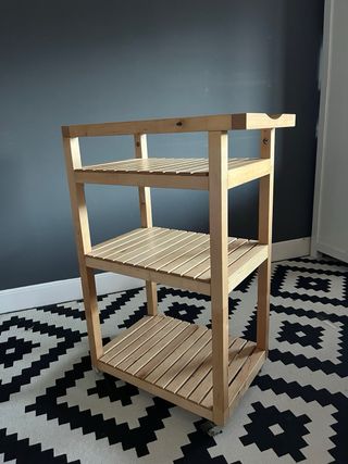 Carrito IKEA RÅGRUND Bambú - 3 Estantes con Ruedas