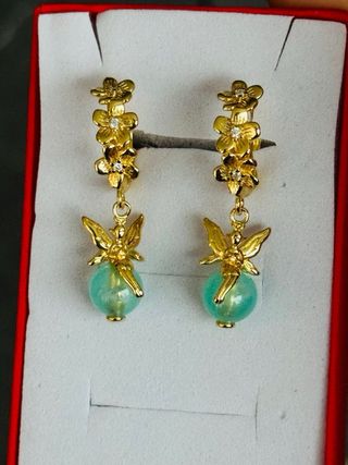 Orecchini Fata Floreale Placcati Oro