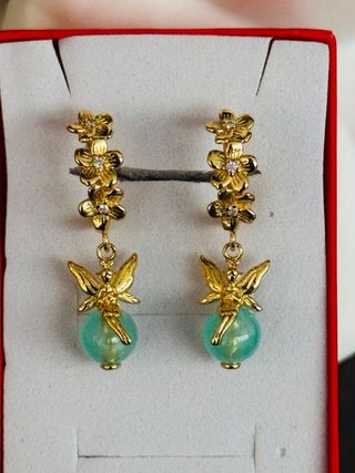 Orecchini Fata Floreale Placcati Oro