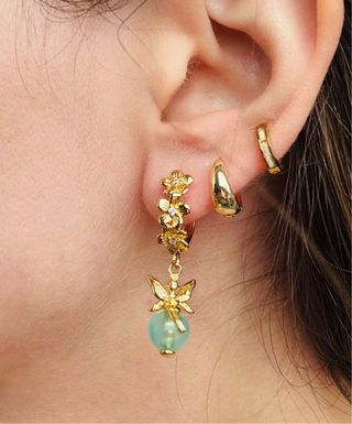 Orecchini Fata Floreale Placcati Oro