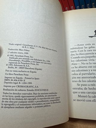 Libro pesadillas El monstruo baboso