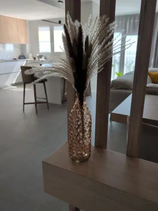 Jarrón Decorativo Dorado y Marrón