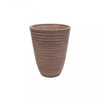 Vaso Grande in Fibra Sintetica Taupe 39x46cm Alto