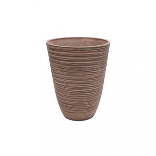 Vaso Grande in Fibra Sintetica Taupe 39x46cm Alto