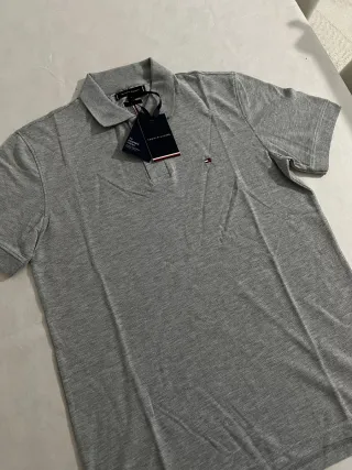 Polo Tommy Hilfiger Cinza Tamanho L