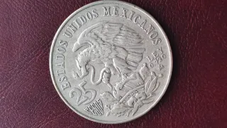 Moneda 25 Pesos México 1968 Olimpiadas Plata