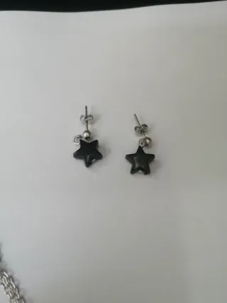 Conjunto cadena y pendientes de estrellas