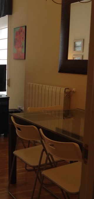 Mesa comedor extensible cristal wengue