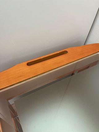 Mesa auxiliar madera y cristal