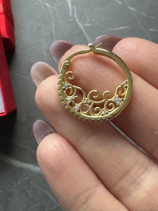 Orecchini a cerchio oro argento 925