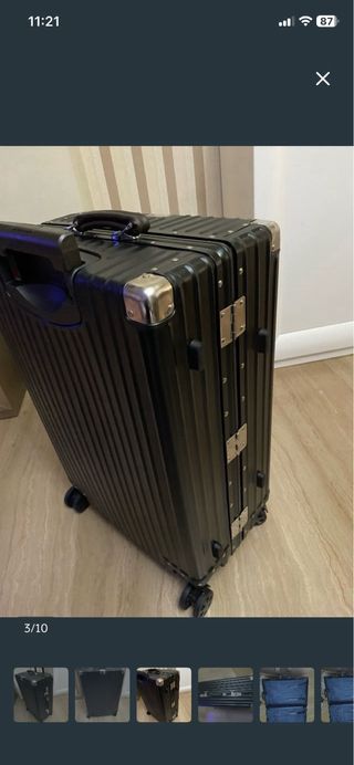 Maleta Rígida Negra con Ruedas