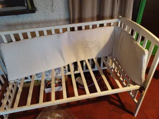 Cuna colecho con colchon. 120x60cm