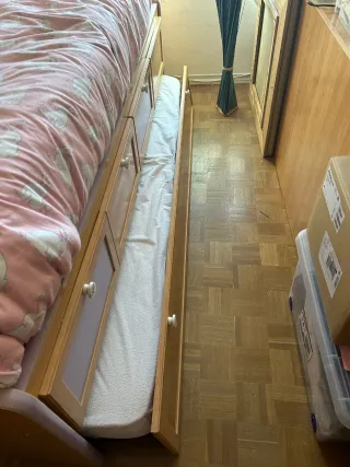 Cama nido con cajones madera