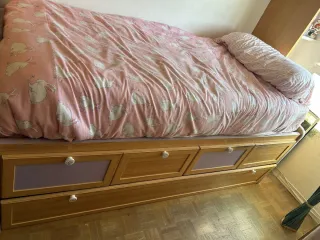 Cama nido con cajones madera