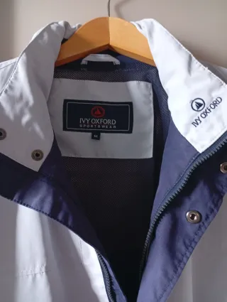 Giacca a vento Ivy Oxford blu e bianca taglia L