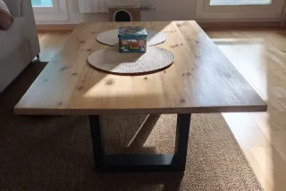 Mesa de centro madera diseño patas metal