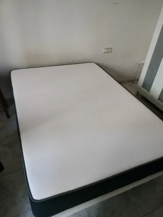 Colchón JustSleepOne 135×190+base tapizada partida