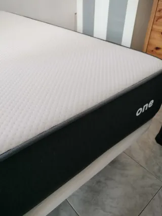 Colchón JustSleepOne 135×190+base tapizada partida