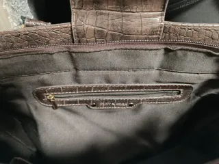 Bolso Punto Roma Marrón Cocodrilo