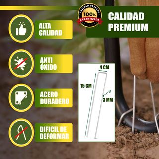 100 Grapas Jardín Galvanizado Malla Antihierba