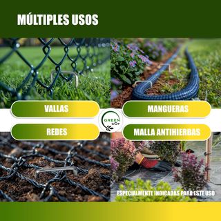100 Grapas Jardín Galvanizado Malla Antihierba