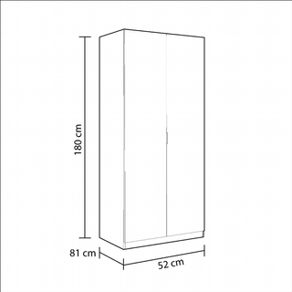 Armario 80x180x52cm Low Cost en Blanco