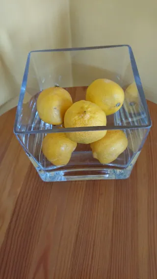 Frutero, jarrón de cristal, centro de mesa