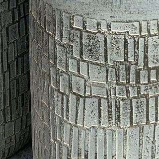 Set 3 Vasi Alti in Sintetica Antracite da Esterno