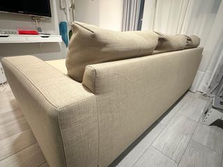 Sofá chaise longue beige 3 plazas – impecable