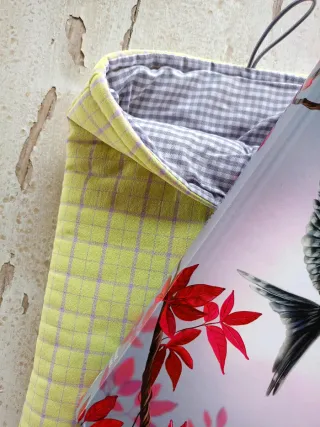 Funda para libros a cuadros