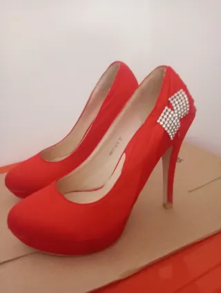 Zapatos de fiesta rojos mujer talla 37