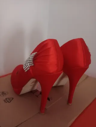 Zapatos de fiesta rojos mujer talla 37