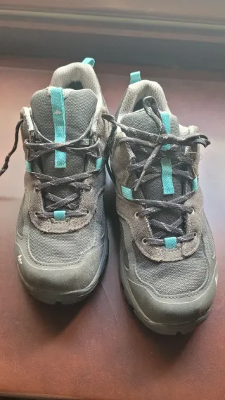 Zapatillas Trekking Quechua Nuevas Gris/Turquesa