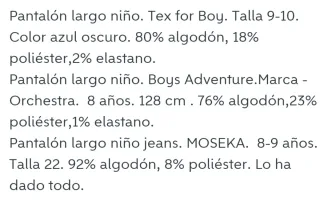 Lote 3 Pantalones niño