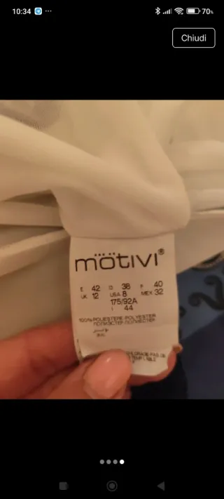 Abito corto donna fantasia floreale blu/bianco