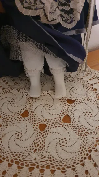 Muñeca de Porcelana,estilo Victoriana,Vestido Azul