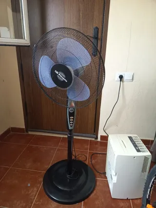 Ventilador de pie negro