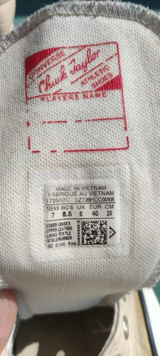 Converse Plataforma Beige/Blanco Talla 40