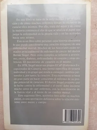 Amor, medicina milagrosa. Bernie S. Siegel.