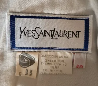 Pantalones YSL Talla 40 Azul Marino